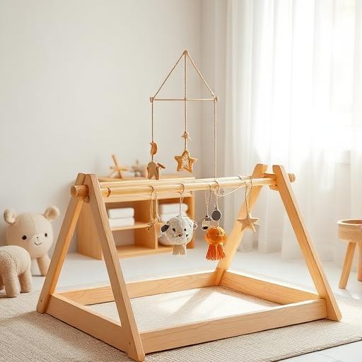 Wooden Montessori activity gym
